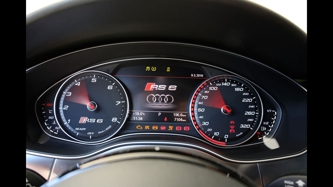 Audi RS 6 Avant Performance, Rundinstrumente