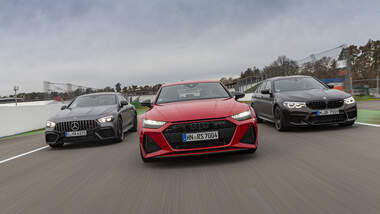Audi RS 7 Sportback, BMW M5 Competition, Mecedes AMG GT 63 4-Türer Coupe, Exterieur
