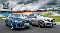 Audi RS Q3 Performance, Mercedes-AMG GLA 45 4Matic, Frontansicht