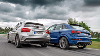 Audi RS Q3 Performance, Mercedes-AMG GLA 45 4Matic, Heckansicht