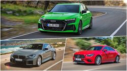 Audi RS3 vs. BMW M2 G87 und Mercedes-AMG CLA 45 Collage