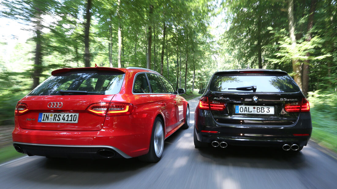 Audi RS4 Avant, Alpina B3 Biturbo Touring Allrad, Heckansicht