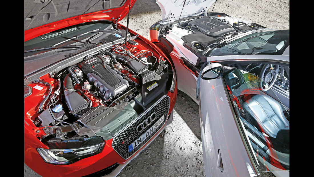 Audi RS5 Coupé, Jaguar F-Type S Coupé, Motoren