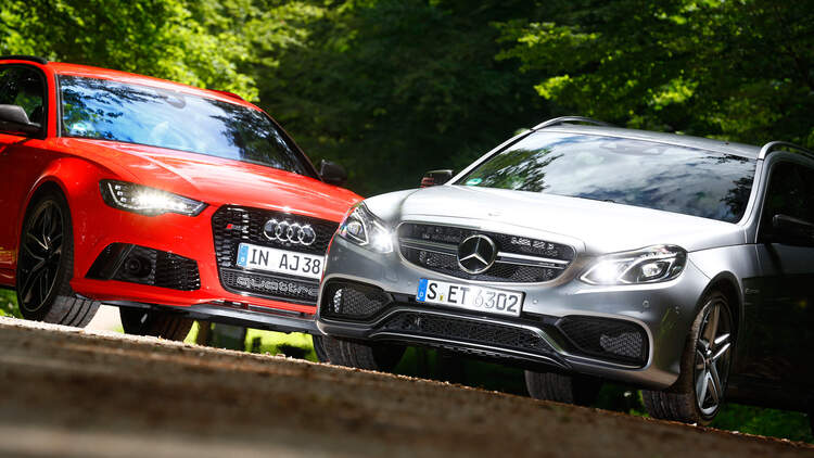 Audi Rs6 Avant Vs Mercedes E63 T Amg S 4matic Zwei Rennlaster Im Vergleichstest Auto Motor Und Sport