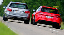 Audi RS6 Avant, Mercedes E 63 T AMG S 4Matic, Heckansicht
