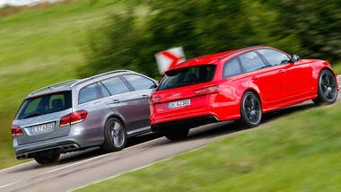 Audi RS6 Avant, Mercedes E 63 T AMG S 4Matic, Seitenansicht