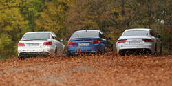 Audi RS7, BMW M5, Mercedes E 63 AMG S, Heckansicht