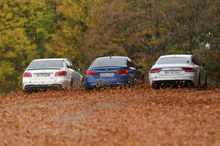 Audi Rs7 Vs Bmw M5 Vs Mercedes E 63 Amg S Attacke Trifft Alltag Auto Motor Und Sport
