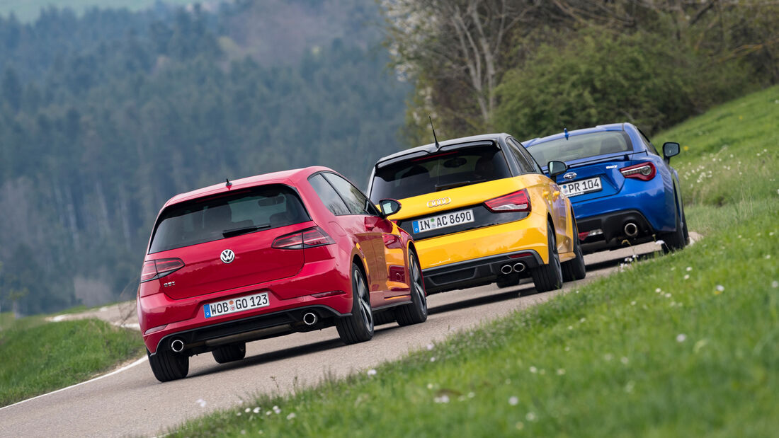 Audi S1 Sportback, Subaru BRZ, VW Golf GTI