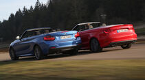 Audi S3 Cabrio, BMW M235i Cabrio, Heckansicht