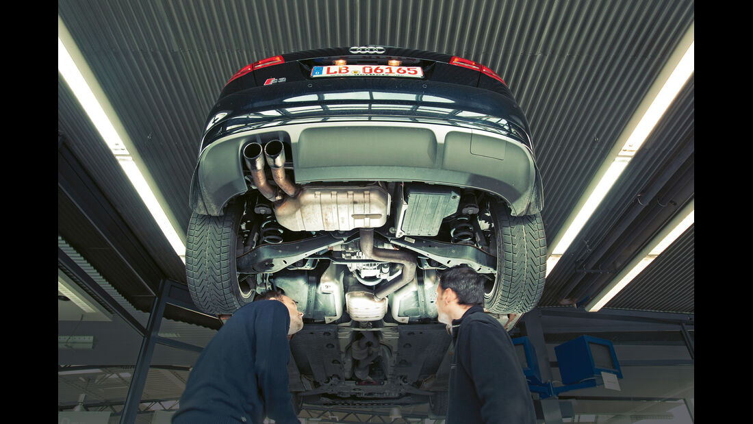 Audi S3, Hebebühne, Unterboden
