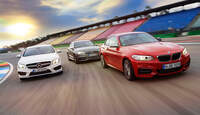 Audi S3 Limousine, BMW M235i, Mercedes CLA 45 AMG 4MATIC, Front