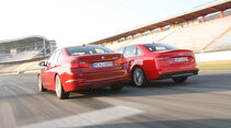 Audi S4 3.0 TFSI, BMW 335i Sport Line, Heck