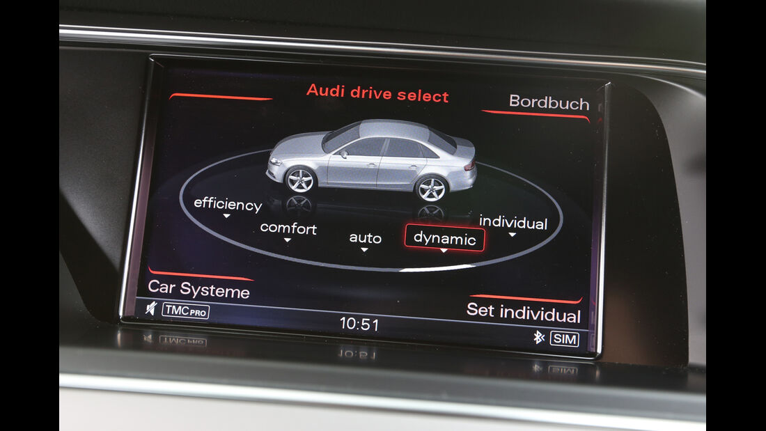 Audi S4 3.0 TFSI, Fahrwerkeinstellung, Bordcomputer