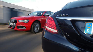 Audi S4, Mercedes C 400 4Matic, Ausfahrt