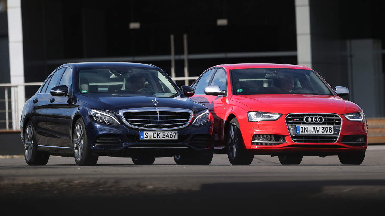 Audi S4 Und Mercedes C 400 4matic Im Test 333 Ps Und Oberklasse Flair Auto Motor Und Sport