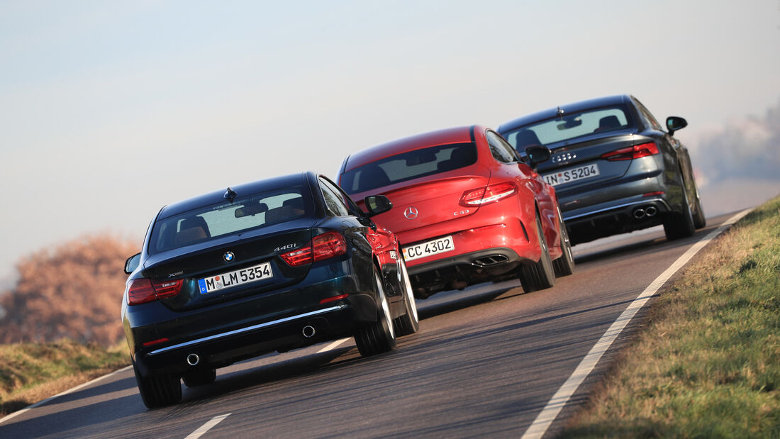 Audi S5, BMW 440i xDrive, Mercedes AMG C 43 Coupé