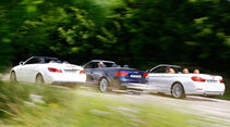 Audi S5 Cabrio, BMW 435i Cabrio, Mercedes E 400 Cabrio, Heckansicht
