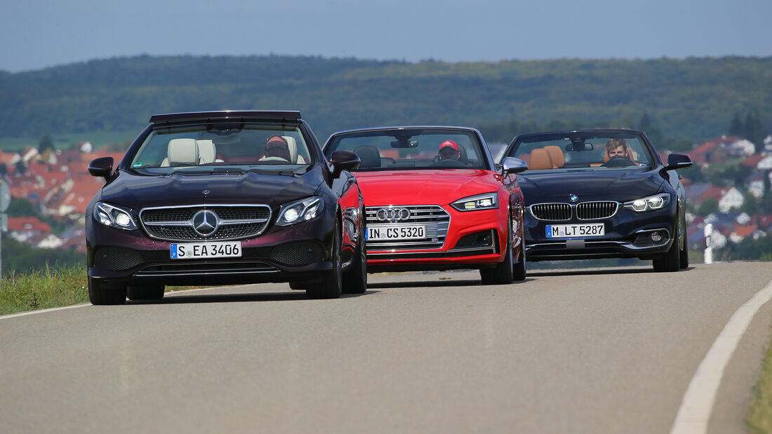 Audi S5 Cabrio, BMW 440i Cabrio, Mercedes E 400 Cabrio, Exterieur