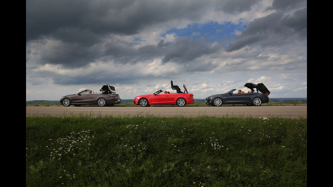 Audi S5 Cabrio, BMW 440i Cabrio, Mercedes E 400 Cabrio, Exterieur