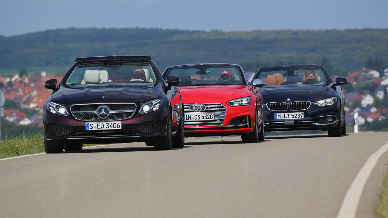 Audi S5 Bmw 440i Und Mercedes E 400 Im Cabriovergleichstest Auto Motor Und Sport