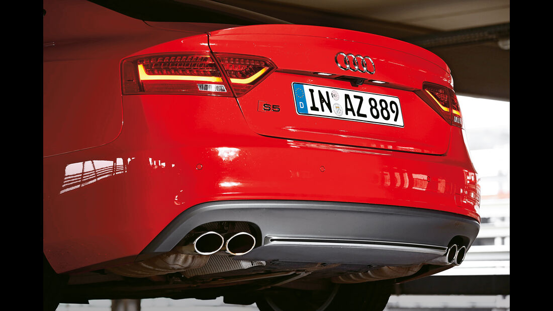 Audi S5 Sportback, Endrohr, Heck