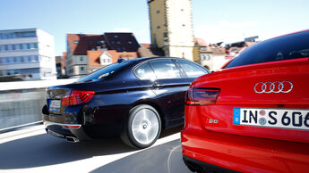 Audi S6, BMW 550i xDrive, Seitenansicht