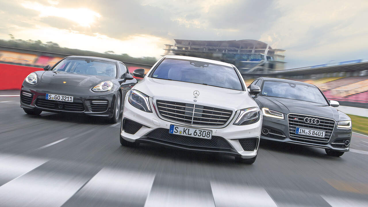Audi S8 Mercedes S 63 Amg Porsche Panamera Turbo Die Chefs Im Ring Auto Motor Und Sport