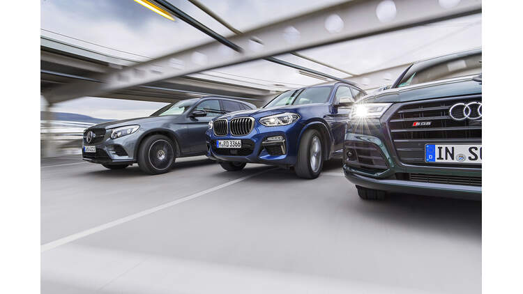 Test Audi Sq5 Bmw X3 M40i Und Mercedes Amg Glc 43 Auto Motor Und Sport