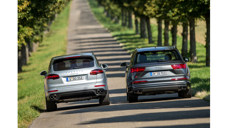 Audi Sq7 Tdi Quattro Vs Porsche Cayenne S Diesel Im Test Auto Motor Und Sport