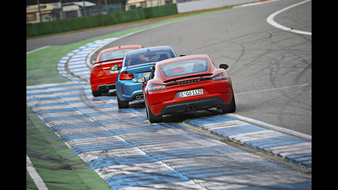 Audi TT RS Coupé, BMW M2 Coupé DKG, Porsche 718 Cayman GTS PDK, Exterieur