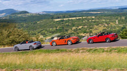 Audi TT RS Roadster, Mercedes-AMG SLC 43, Porsche 718 Boxster S Seite