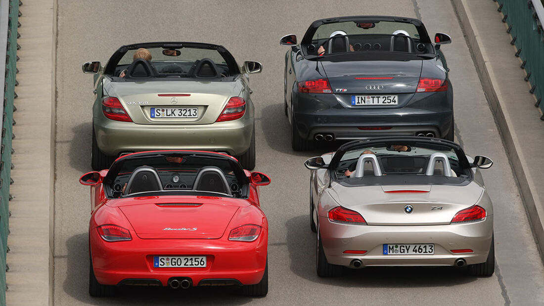 Audi TTS, BMW Z4, Mercedes SLK, Porsche Boxster