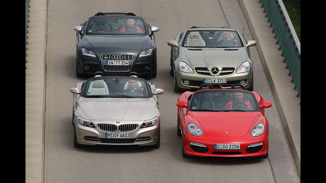 Audi TTS, BMW Z4, Mercedes SLK, Porsche Boxster