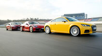 Audi TTS, Peugeot RCZ R, Porsche Cayman GTS, Seitenansicht