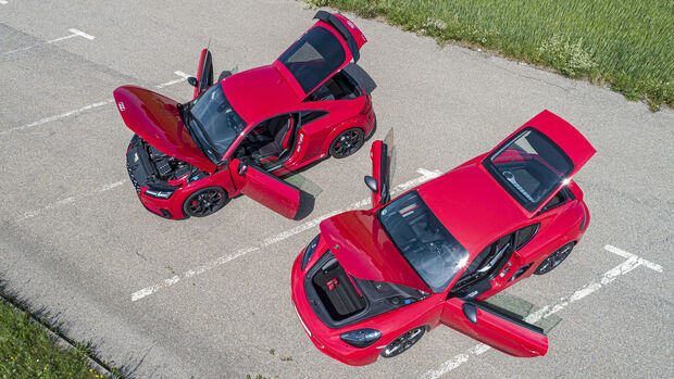 Audi TTS, Porsche 718 Cayman T, Exterieur