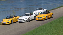 Audi TTS Roadster, BMW Z4 35i, Mercedes SLK 350, Porsche Boxter S