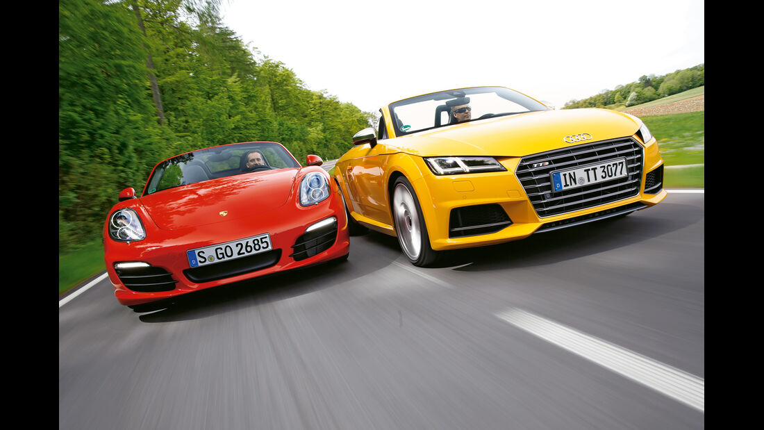 Audi TTS Roadster, Porsche Boxster S, Frontansicht