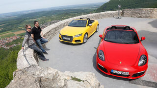Audi TTS Roadster, Porsche Boxster S, Frontansicht