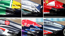 Auspuff Collage F1 2013