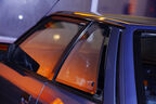 Ausstellbares Heckfenster und Seitenansicht vom Mazda 626 Coupé 2.0 GLX, Baujahr 1983