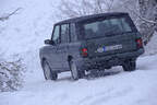 Austin Sprite und Range Rover Vogue