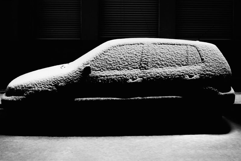 Auto Schnee Winter Nacht
