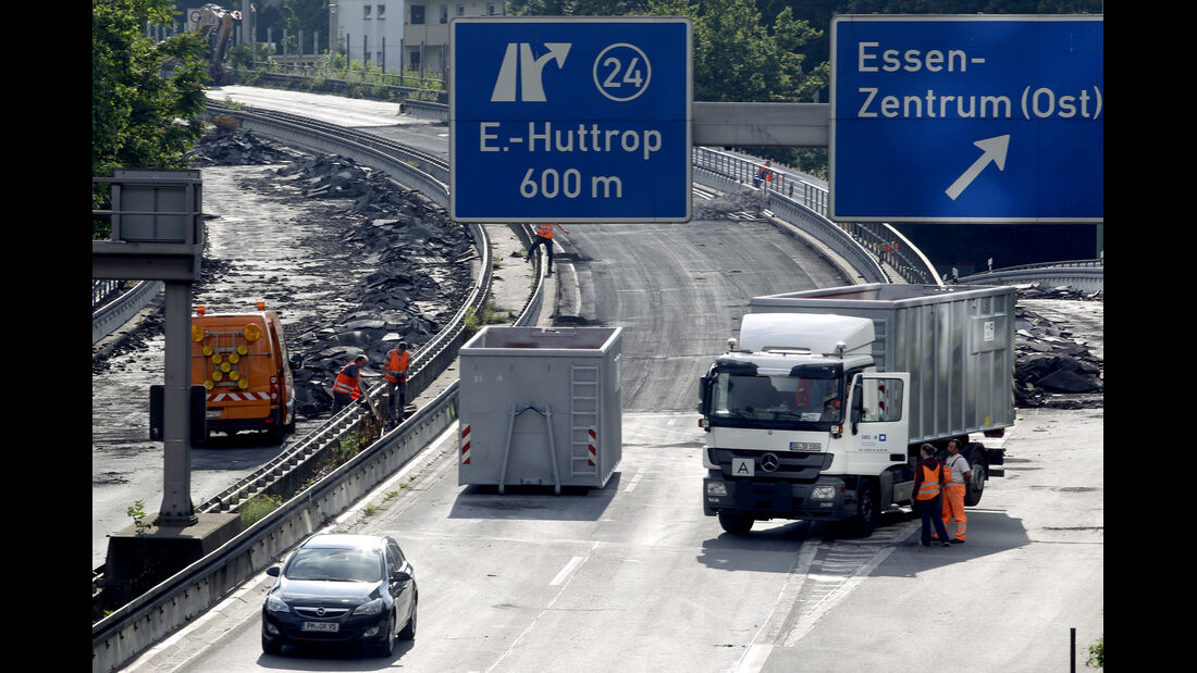 Autobahn A40 Baustelle 2012