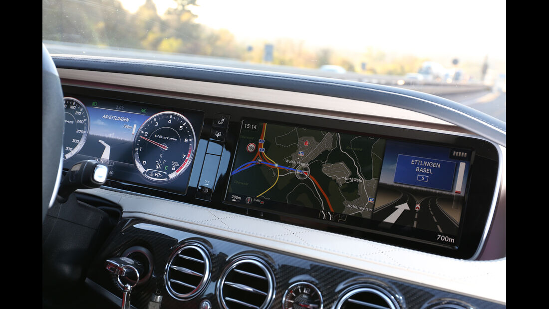 Autobahn-Reise, Mercedes S63 AMG, Infotainment