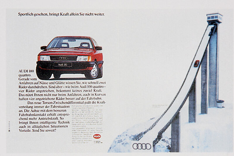 Autowerbung, Audi Quattro