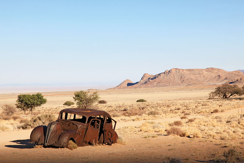 Autowracks in Namibia, Wüste