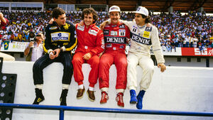 Ayrton Senna, Alain Prost, Nigel Mansell & Nelson Piquet - GP Portugal 1986