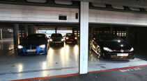 BMW 125i, Ford Focus ST, Mercedes A 250, VW Golf GTI, Garage
