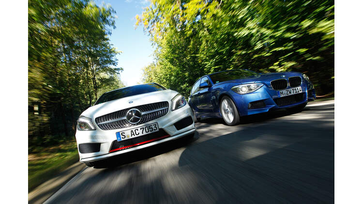 Test Bmw 125i Gegen Mercedes A 250 Sport Wie Sportlich Ist Die Premium Kompaktklasse Auto Motor Und Sport